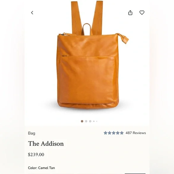 Andar | Bags | Andar The Addison Leather Backpack Purse Bag  display picture 3